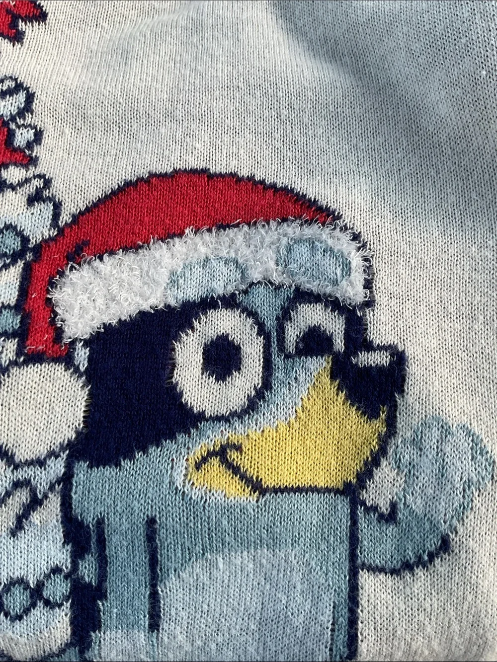 Bluey cream holiday sweater